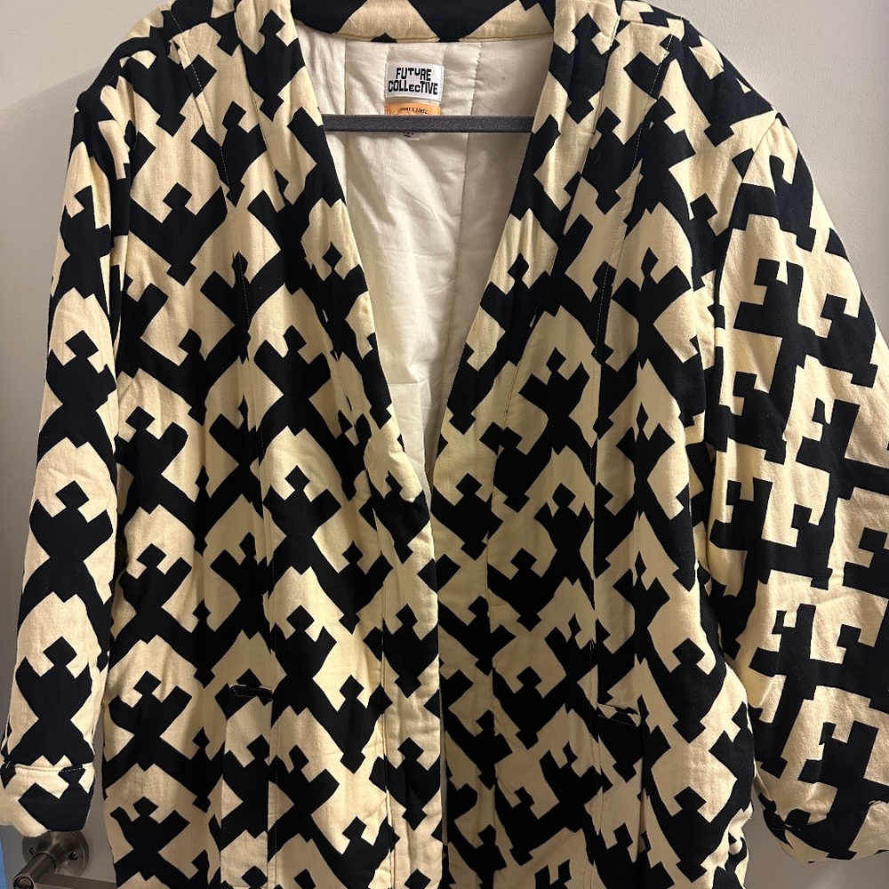 Women’s Geo Print Oversized Quilted Jacket-Future Collective with Jenny K